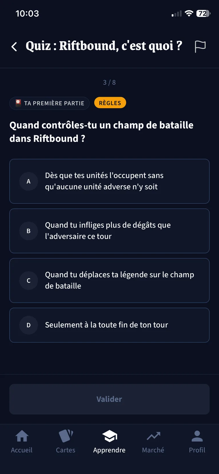 Learn the rules quiz