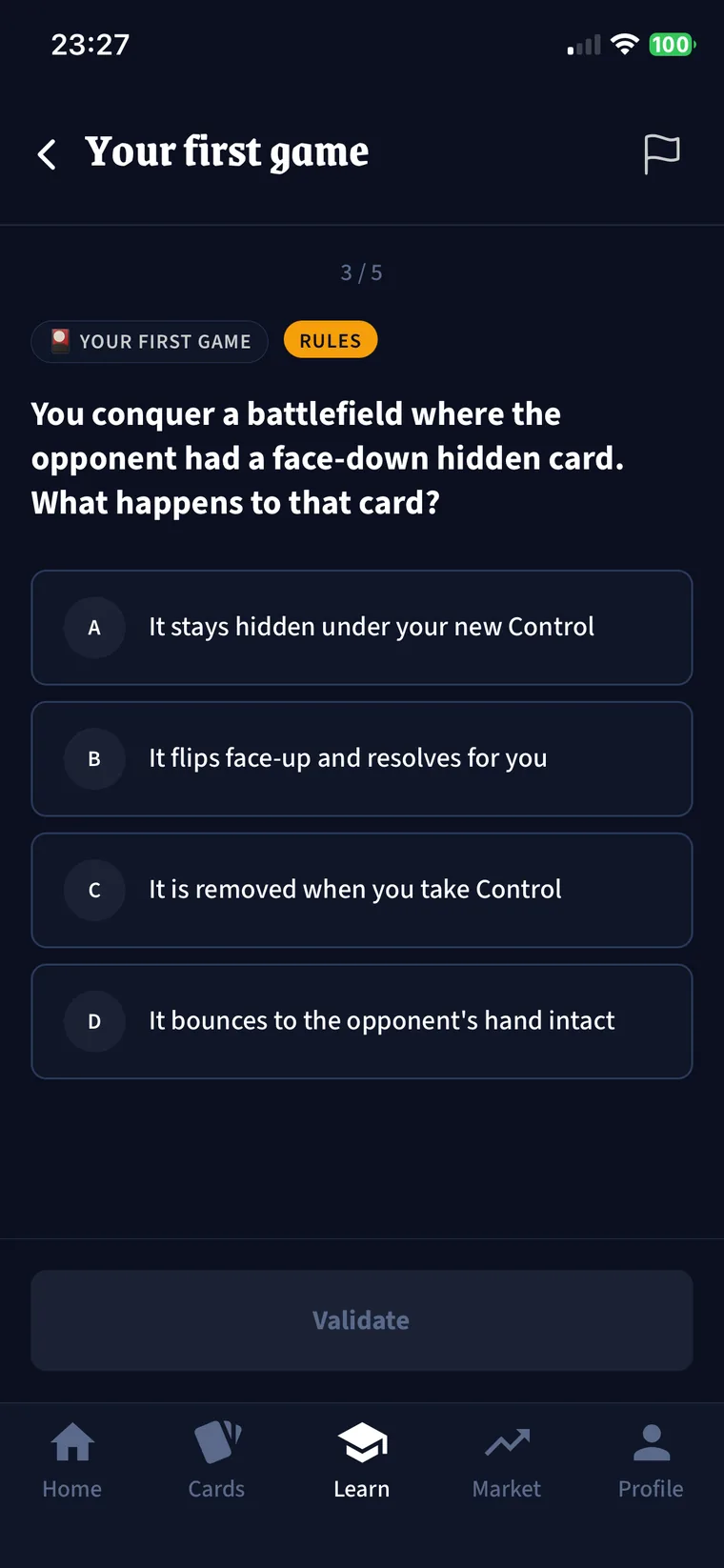 Learn the rules quiz
